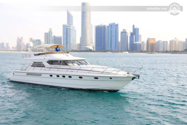 Strand en zwemmen op Saadiyat Island – Privé 8-uur durende dagtocht met een motorjacht met bemanning vanuit Abu Dhabi Marina inclusief zwemmen, paddleboarden, foto's maken met de bijboot, kustcruise en lunch in de buitenlucht