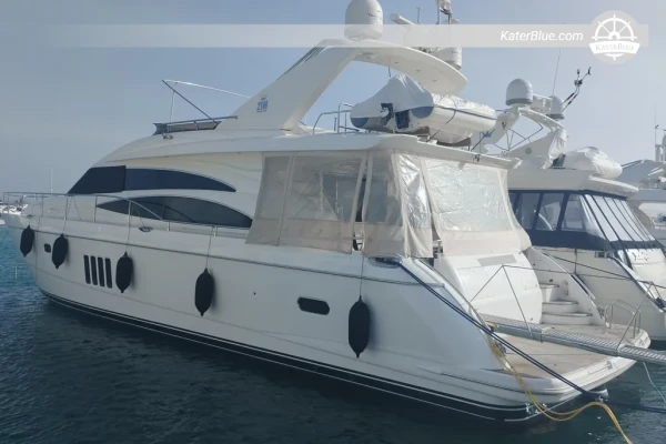 Iate a motor Princess 21M (2007) com flybridge à venda – 21,7 m – 4 cabines – Motor MAN V12 – Croácia