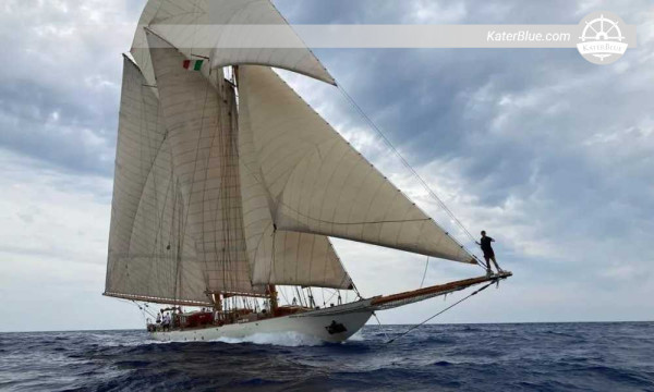 1905 Lawley 49m Steel Gaff Schooner for Sale in Genoa, Italy – Antique Classic Sailing Yacht, 3 Cabins