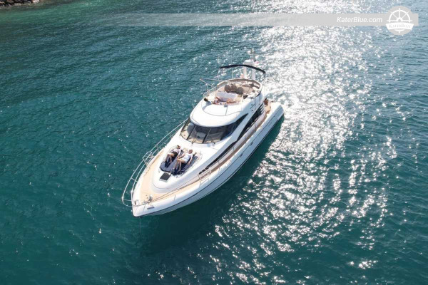 Skippered Fairline Squadron 52 Day Charter from Cannes to Lérins Islands and Esterel Coast