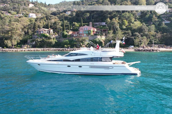 Skippered Fairline Squadron 52 Day Charter from Cannes to Golfe-Juan and Cap d’Antibes
