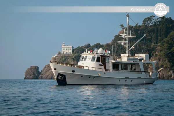 1981 Vripack Doggersbank 20 21.06m Steel Displacement Yacht for Sale in Genova – Long Range 3,500nm, 4 Cabins
