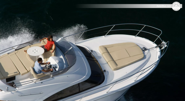 Beneteau Antares 36 Flybridge Motor Yacht Charter from St Helier, Jersey - Skippered South Coast Cruise, Les Minquiers, Les Ecrehous or Full-Day Channel Islands Trips-8 Guests