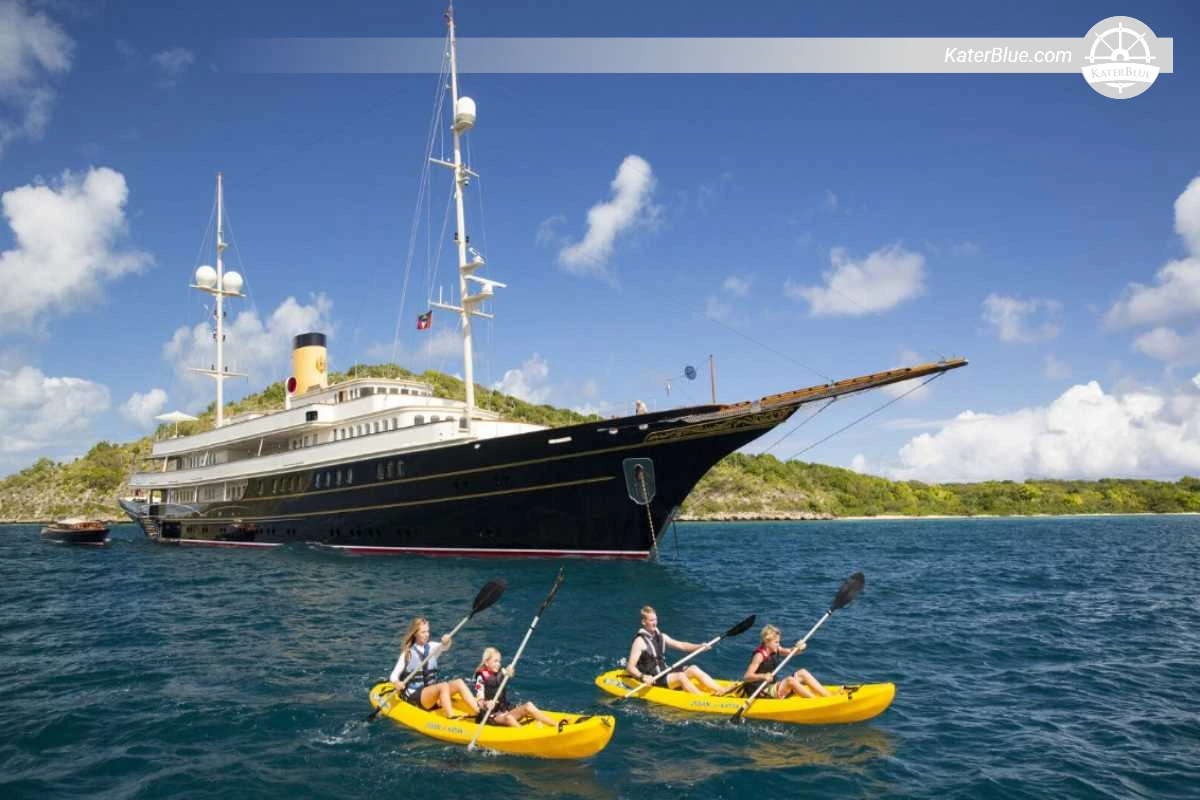 14-Day Crewed 90m Luxury Sailing Yacht Passage from St John's, Antigua to Turks and Caicos, Exuma Cays, Nassau and Paradise Island, Bahamas