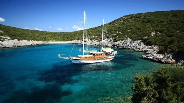 Noleggio caicco economico nel mare di Eagean Bodrum/Muğla, Turchia