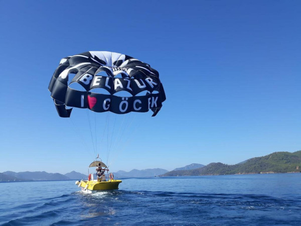 Tandem Parasail Activity in Gocek/Fethiye, Turkey