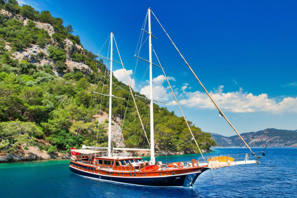 Affascinante noleggio caicco privato a Gocek Bodrum Turchia